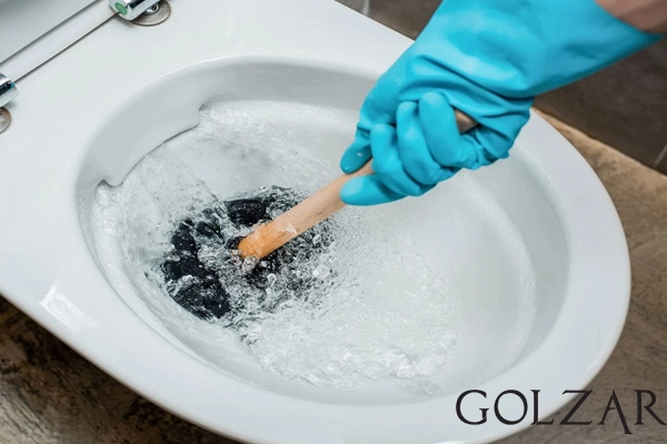 تمیز کردن توالت فرنگی